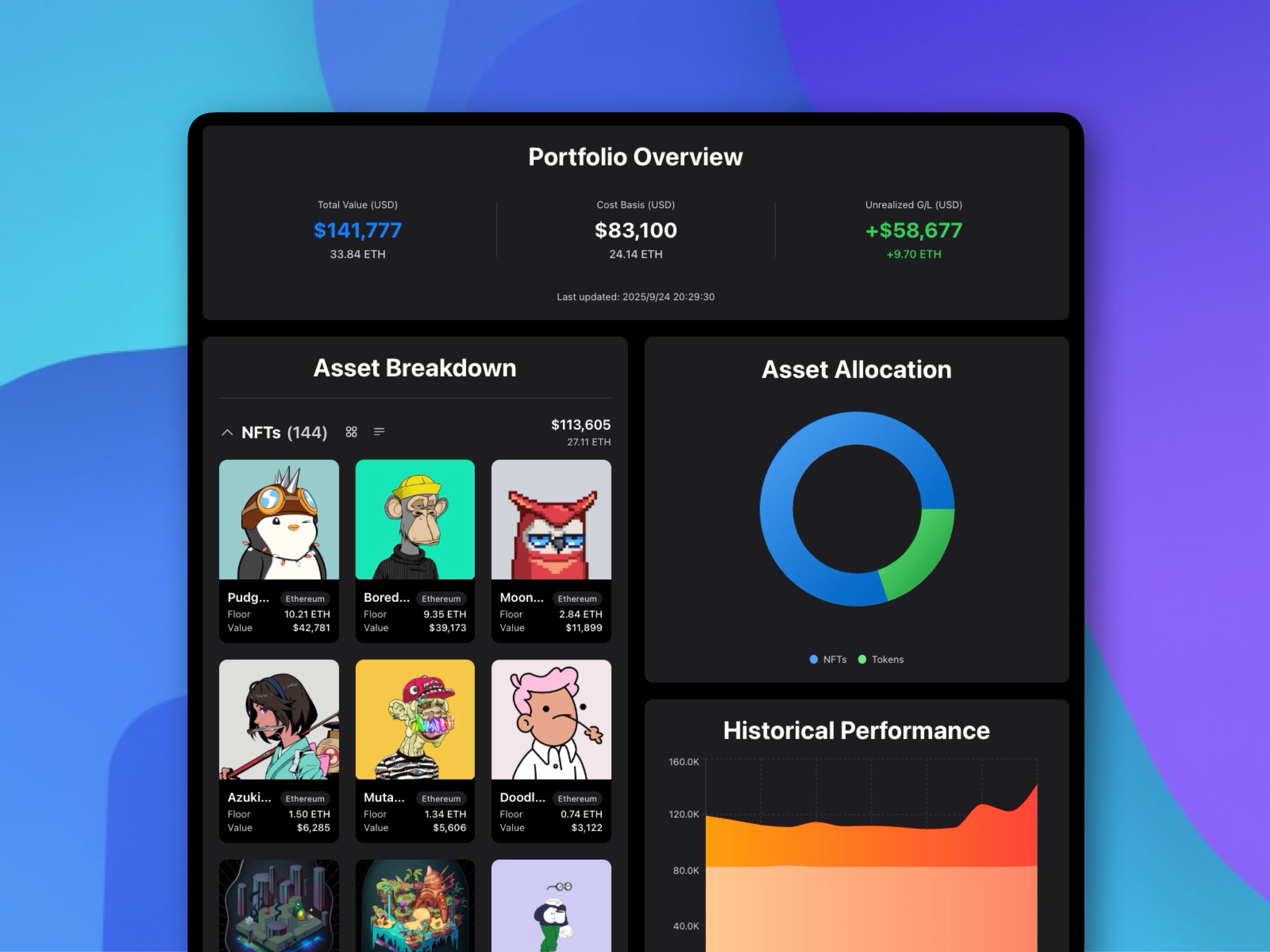 Etherview Dashboard Preview
